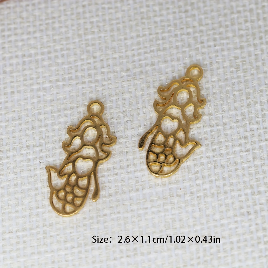 5pcs Mermaid Charm for DIY Jewelry Making